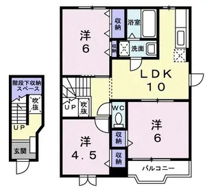アンソレイユ【2階】の間取り