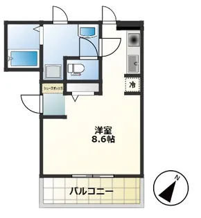 ブルースカイタワー【5階】の間取り