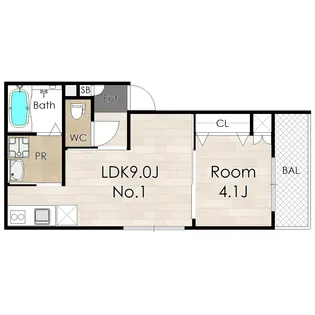 アバンティオ野出町I(AVANTIONODECHOI【3階】の間取り