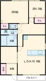 天笠ハイツ【1階】の間取り