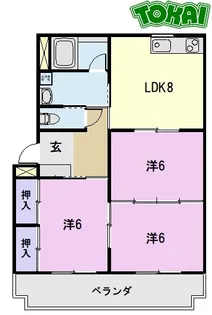 エステート8【2階】の間取り