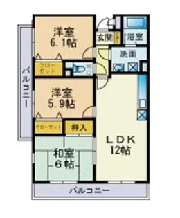 ファミール春日II【2階】の間取り
