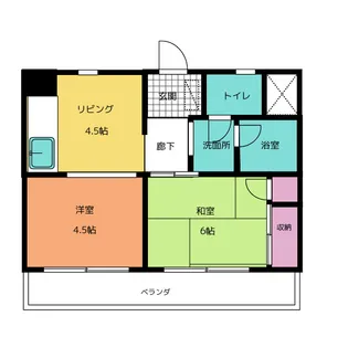 大羽ロイヤルマンション【4階】の間取り