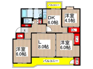 船橋グリーンハイツ1号棟【4階】の間取り