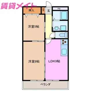 シャトレ桑名【7階】の間取り