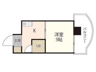ハイネス江波【4階】の間取り