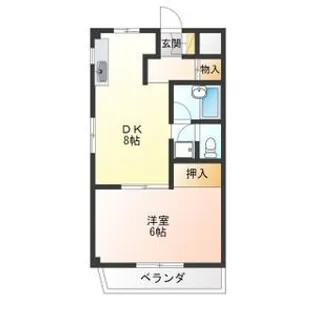 レジデンス滝の原I【4階】の間取り