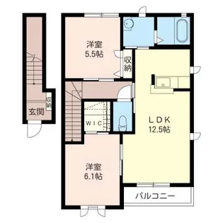 アクアコートA【2階】の間取り