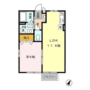 ハッピーライト S棟【2階】の間取り