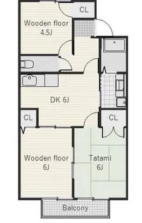 メゾン魁B【2階】の間取り