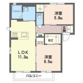 グリーンヒルズBC棟【1階】の間取り
