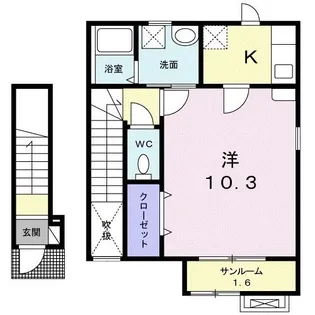 エコルポアイM【2階】の間取り