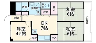 サンパークマンション【2階】の間取り