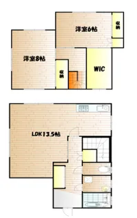 岡山県岡山市東区益野町【一戸建】の間取り