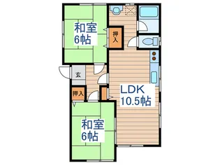 ハイツgurenmoerSK【1階】の間取り