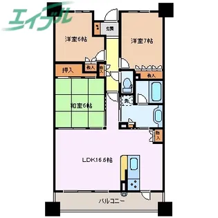 サーパス諏訪【3階】の間取り