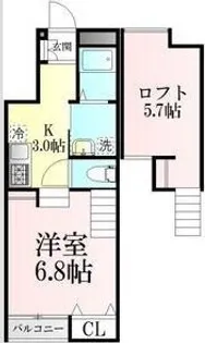 宮城県仙台市太白区郡山7【アパート】の間取り