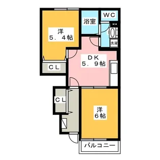 アベニール杉山【1階】の間取り