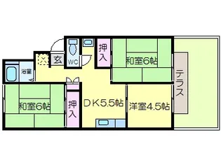 メゾンフランソワ【1階】の間取り
