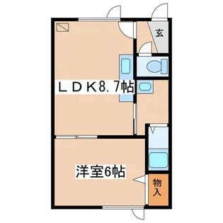 コーポパークサイド【2階】の間取り