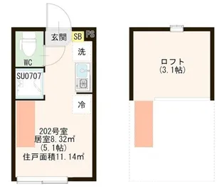 ハーモニーテラス上板橋II【2階】の間取り
