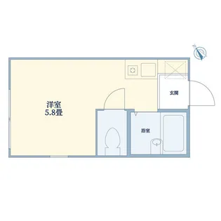 ランベール代沢【1階】の間取り