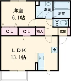 グランメゾン松ヶ丘A棟【1階】の間取り