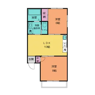 ハイツさんさん【2階】の間取り