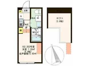 東京都葛飾区宝町1【アパート】の間取り