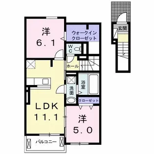 プロムナードKIII【2階】の間取り