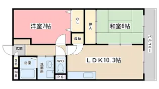 グラシアコンフォート21【4階】の間取り