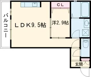 1LDKの間取り画像