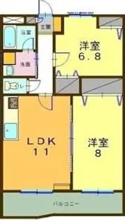ヴィブレクレールII【1階】の間取り