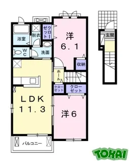 プラーナ C【2階】の間取り