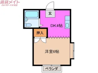 ヴィラ大安【2階】の間取り