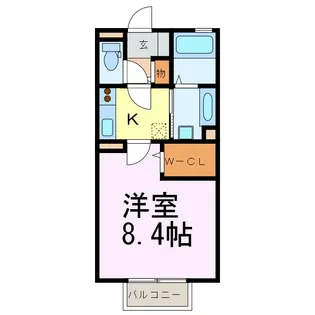 茨城県古河市古河【アパート】の間取り