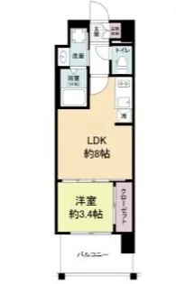 LiveCasa土橋【13階】の間取り