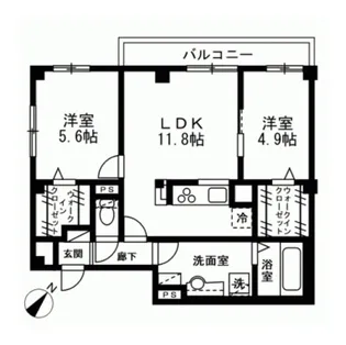 ドエル若木【2階】の間取り