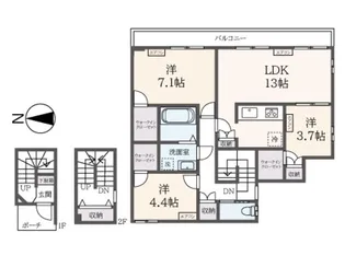 神奈川県川崎市多摩区菅1【アパート】の間取り