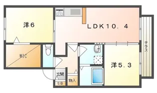 D-room美田【1階】の間取り