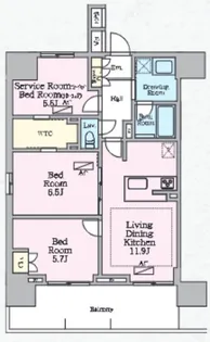 東京都八王子市寺町【マンション】の間取り