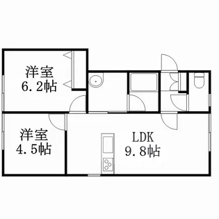 北海道札幌市白石区東札幌五条5【アパート】の間取り