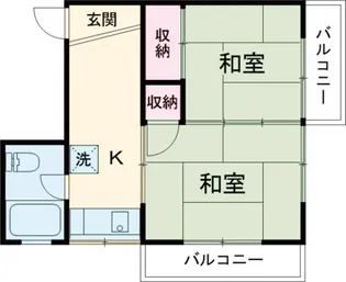 富沢コーポ【2階】の間取り