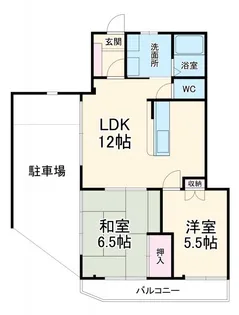 KKパークサイドM【1階】の間取り