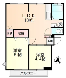 グランシャリオII【3階】の間取り