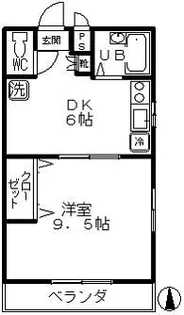 メゾン富士【1階】の間取り