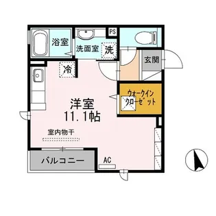 セジュールオッツT´【1階】の間取り
