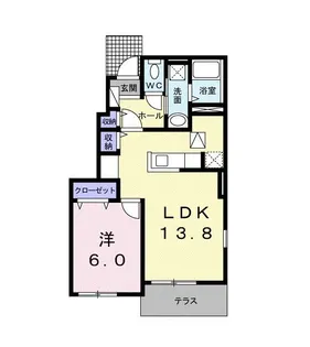 プチ グランII【1階】の間取り