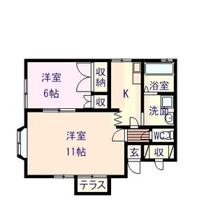 ハイツ櫛引【2階】の間取り