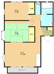 ディアコートウスバ【2階】の間取り